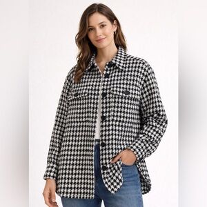H&M Tweed Houndstooth Shacket